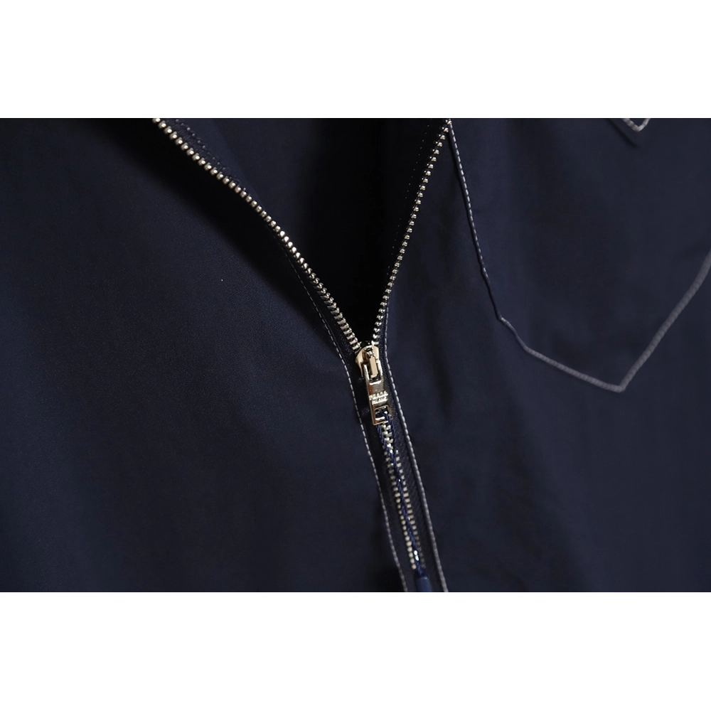 Prada 23SS topstitched zipper jacket,Prada Jacket,Jacket,APPAREL