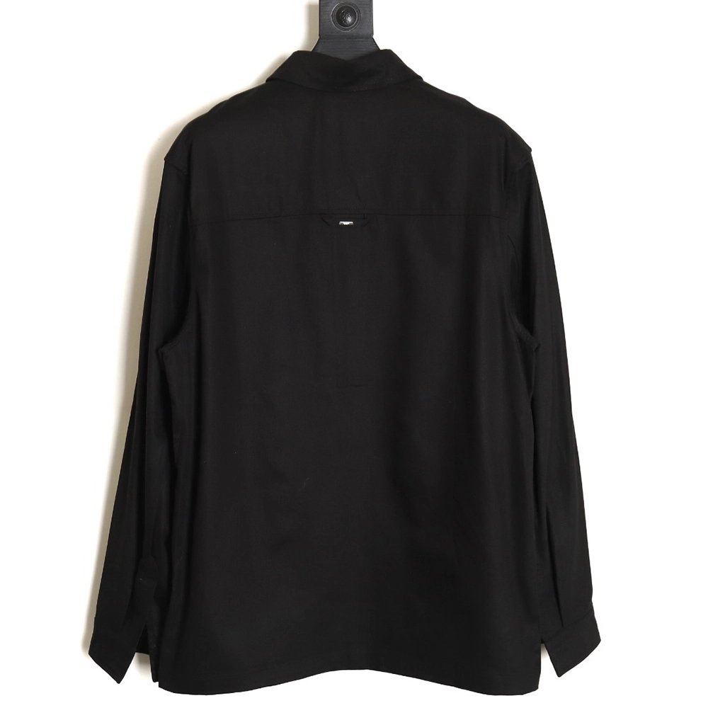 Louis Vuitton flocked jacquard patchwork work shirt jacket,Louis Vuitton Jacket,Jacket,APPAREL