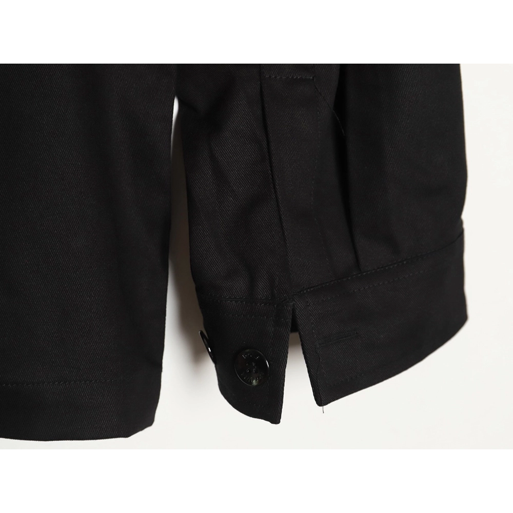 Louis Vuitton flocked jacquard patchwork work shirt jacket,Louis Vuitton Jacket,Jacket,APPAREL