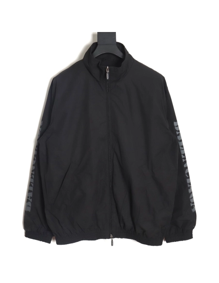 Balenciaga 24SS arm letter sport poplin stand collar jacket,Balenciaga Jacket,Jacket,APPAREL