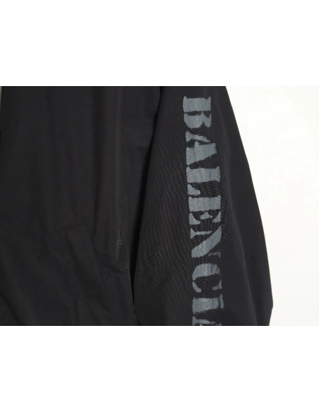 Balenciaga 24SS arm letter sport poplin stand collar jacket,Balenciaga Jacket,Jacket,APPAREL