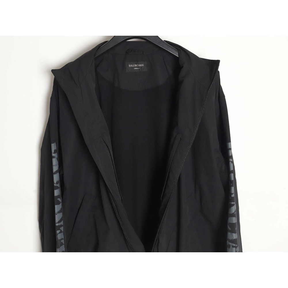 Balenciaga 24SS arm letter sport poplin stand collar jacket,Balenciaga Jacket,Jacket,APPAREL