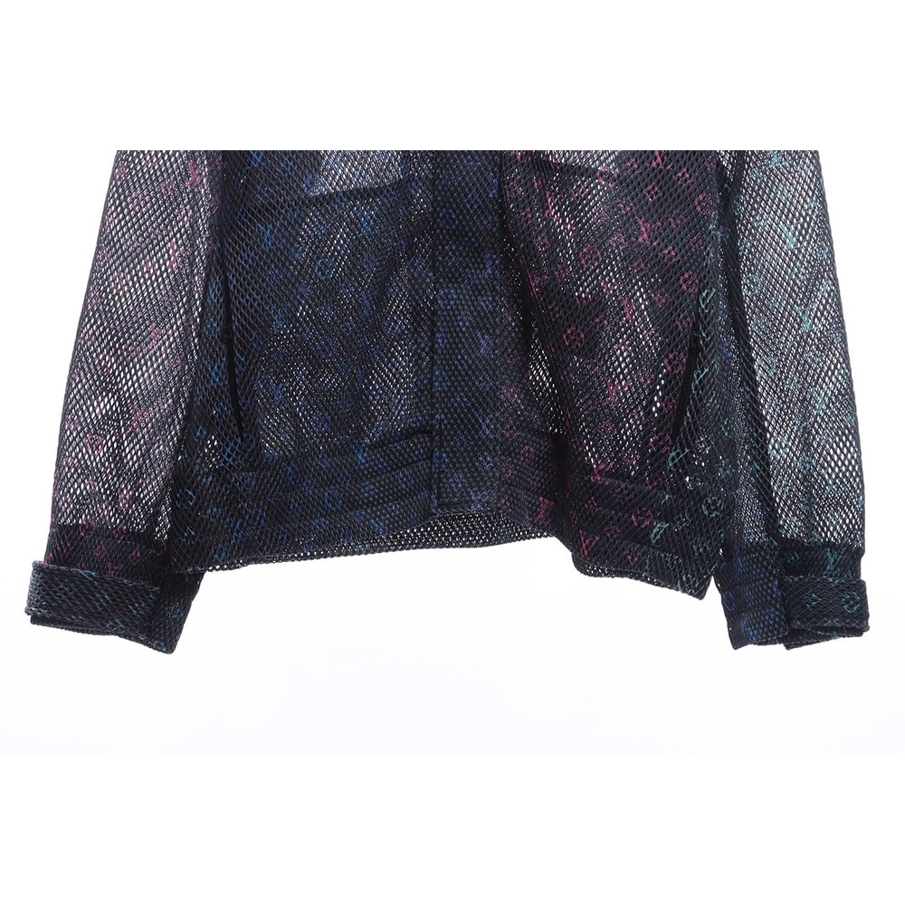 LV gradient presbyopic mesh hooded jacket,Louis Vuitton Jacket,Jacket,APPAREL