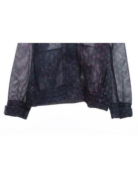 LV gradient presbyopic mesh hooded jacket,Louis Vuitton Jacket,Jacket,APPAREL