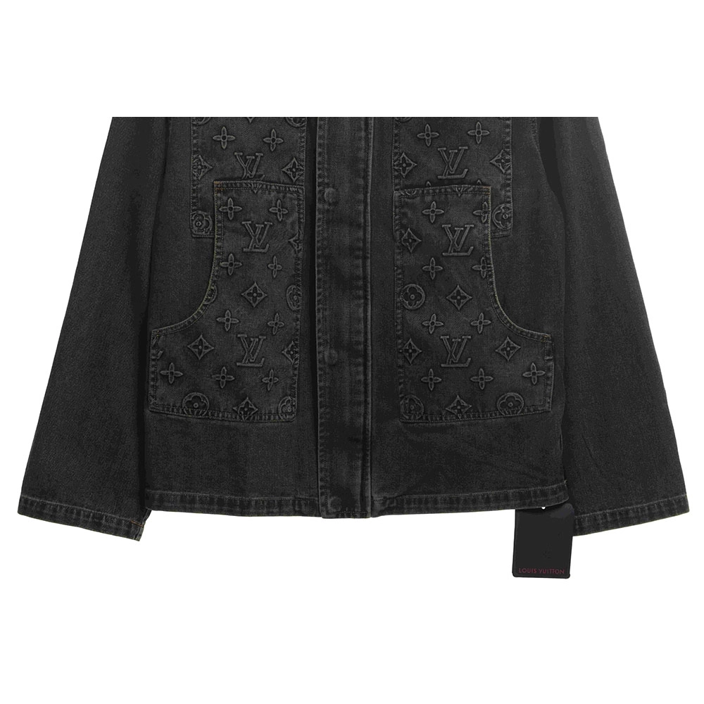 LV embossed denim jacket,Louis Vuitton Jacket,Jacket,APPAREL