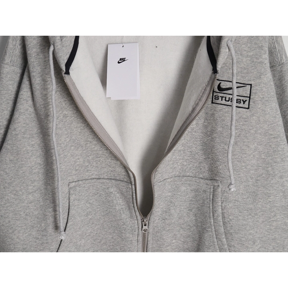Nike x Stussy zipper drawstring hooded sweatshirt jacket,Nike Jacket,Jacket,APPAREL