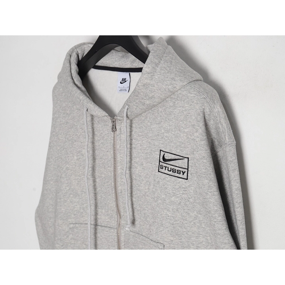 Nike x Stussy zipper drawstring hooded sweatshirt jacket,Nike Jacket,Jacket,APPAREL