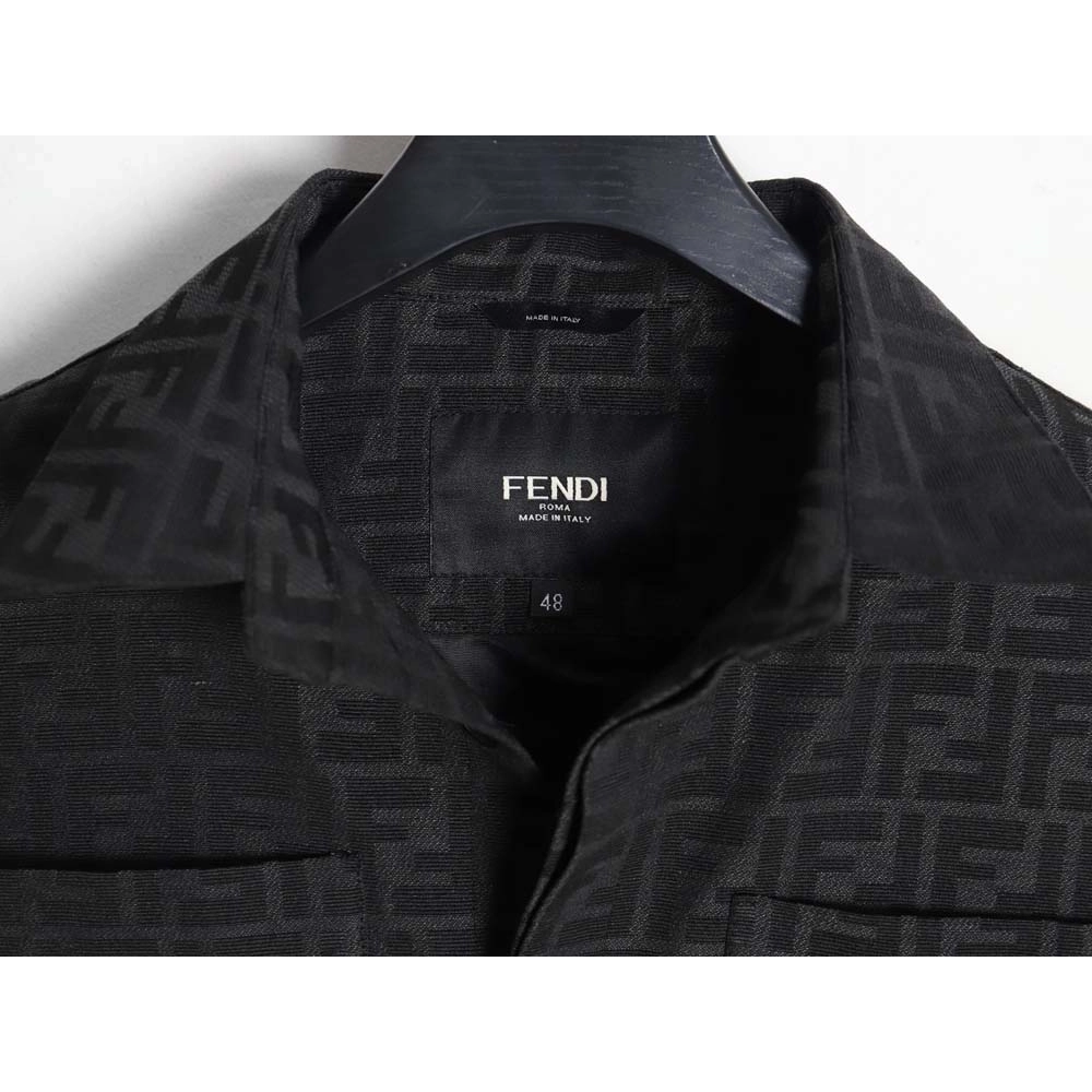 Fendi Fendi 23FW FF old flower jacquard shirt jacket,Fendi Jacket,Jacket,APPAREL