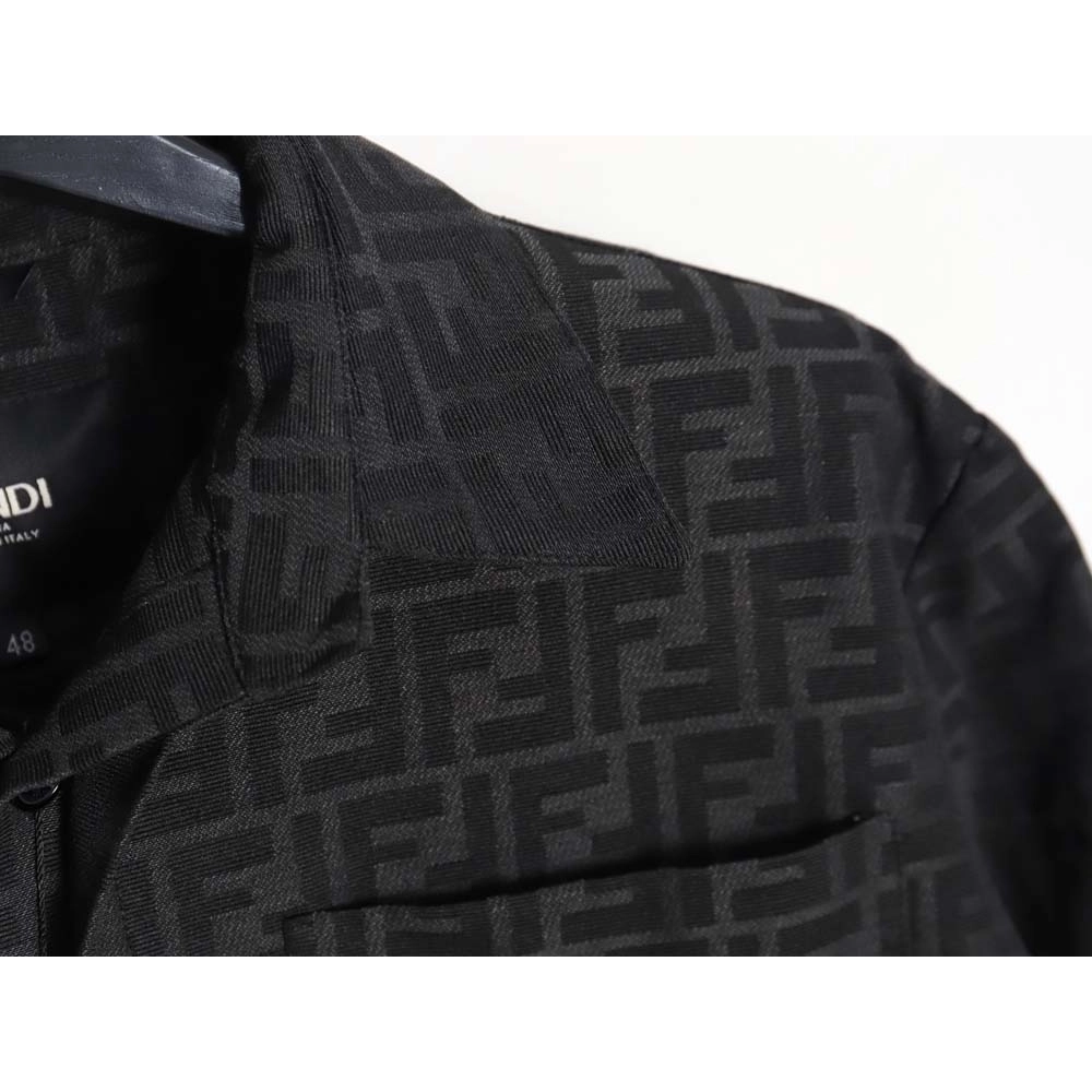 Fendi Fendi 23FW FF old flower jacquard shirt jacket,Fendi Jacket,Jacket,APPAREL