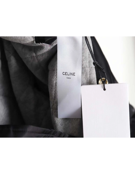 Celine Celine new embroidered letter hooded cotton jacket_CM_1,Celine Jacket,Jacket,APPAREL