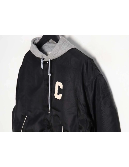 Celine Celine new embroidered letter hooded cotton jacket_CM_1,Celine Jacket,Jacket,APPAREL