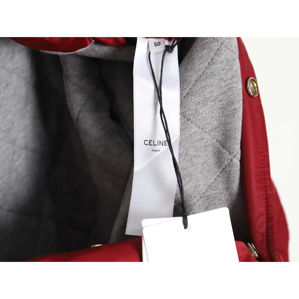 Celine Celine new embroidered letter hooded cotton jacket,Celine Jacket,Jacket,APPAREL