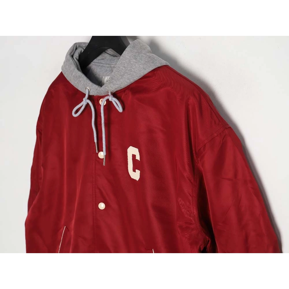 Celine Celine new embroidered letter hooded cotton jacket,Celine Jacket,Jacket,APPAREL