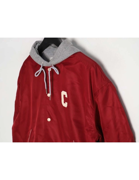 Celine Celine new embroidered letter hooded cotton jacket,Celine Jacket,Jacket,APPAREL