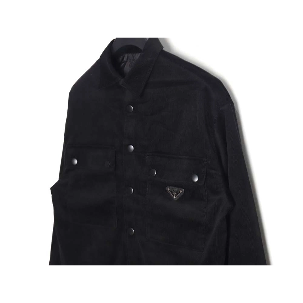 PRADA\PRADA PRD 23FW double pocket corduroy longsleeved shirt jacket_CM_1,Prada Jacket,Jacket,APPAREL