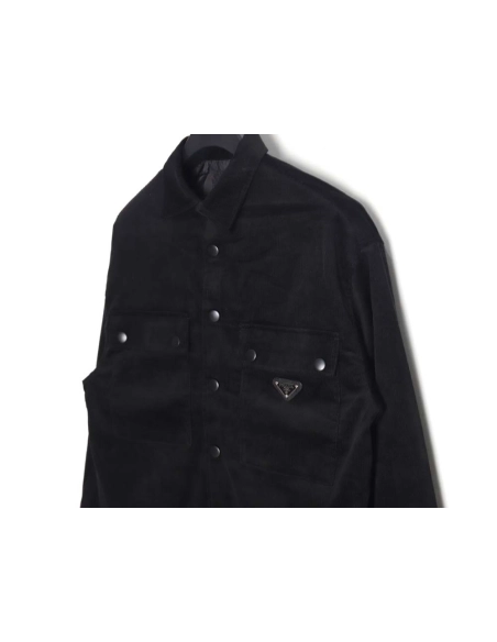 PRADA\PRADA PRD 23FW double pocket corduroy longsleeved shirt jacket_CM_1,Prada Jacket,Jacket,APPAREL