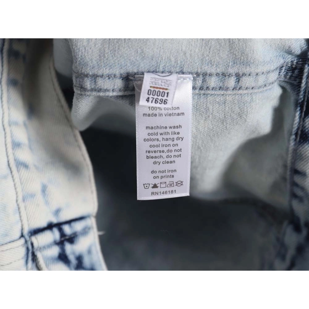 DREW House Mascot\Drew House 23Fw threedimensional embossed smiley washed denim jacket,Drew House Jacket,Jacket,APPAREL