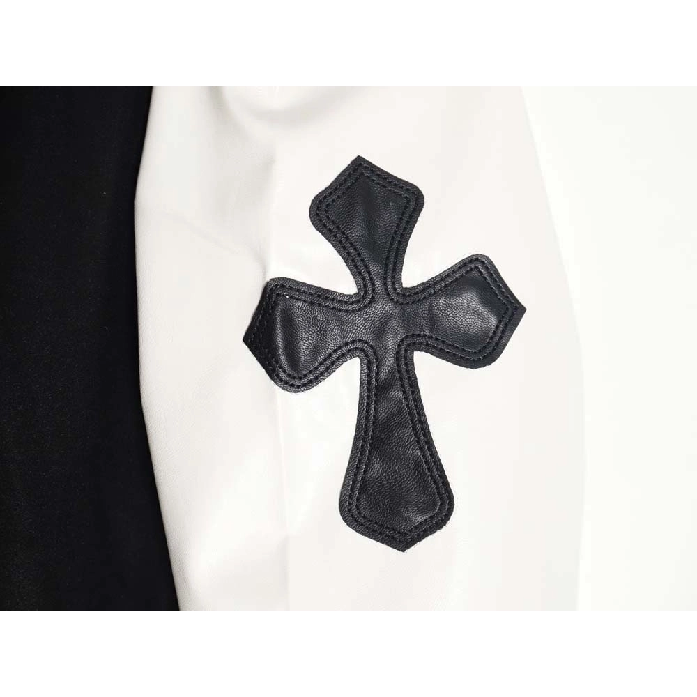 CHROME HEARTS Chrome hearts Chrome hearts baseball jacket with large Sanskrit cross on the back,Chrome Hearts Jacket,Jacket,APPA