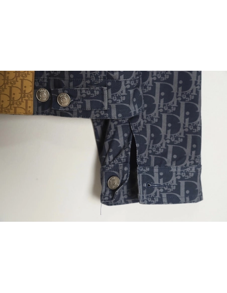 Dior 23ss new full printed old flower zipper jacket,Dior Jacket,Jacket,APPAREL