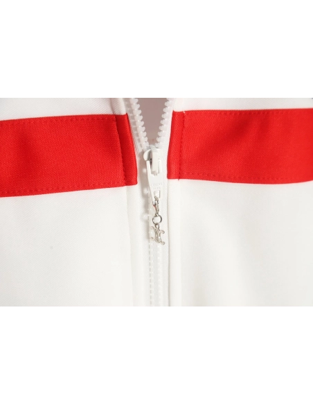 CELINE 23 new style red, blue and white stitching stand collar jacket,Celine Jacket,Jacket,APPAREL