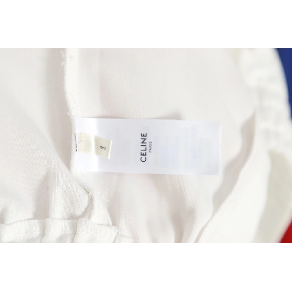 CELINE 23 new style red, blue and white stitching stand collar jacket,Celine Jacket,Jacket,APPAREL