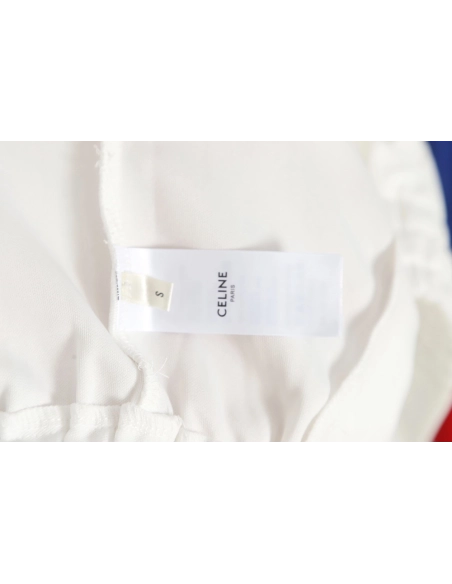 CELINE 23 new style red, blue and white stitching stand collar jacket,Celine Jacket,Jacket,APPAREL