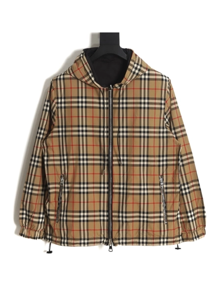 Burberry classic small plaid reversible jacket,Burberry Jacket,Jacket,APPAREL