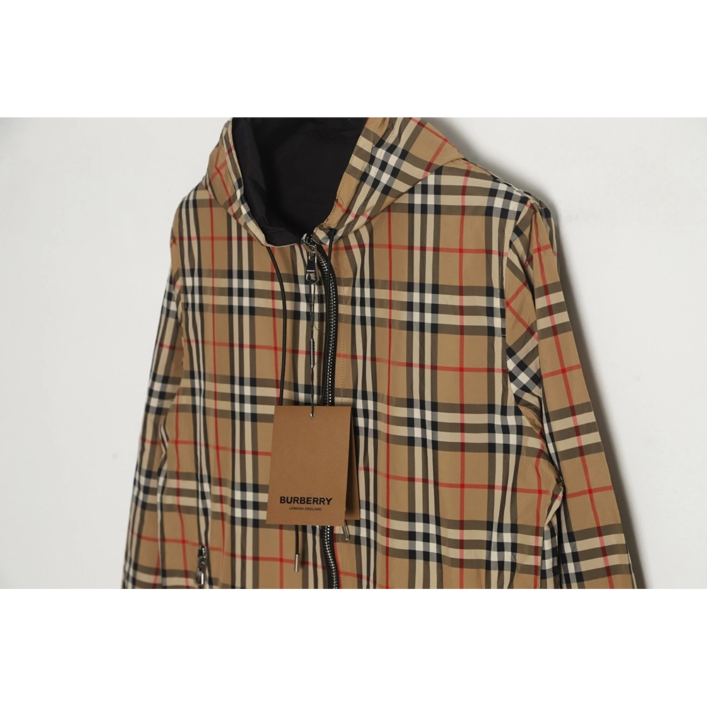 Burberry classic small plaid reversible jacket,Burberry Jacket,Jacket,APPAREL