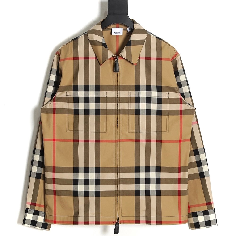 Burberry BBR 23SS Plaid Lapel Shirt Jacket,Burberry Jacket,Jacket,APPAREL