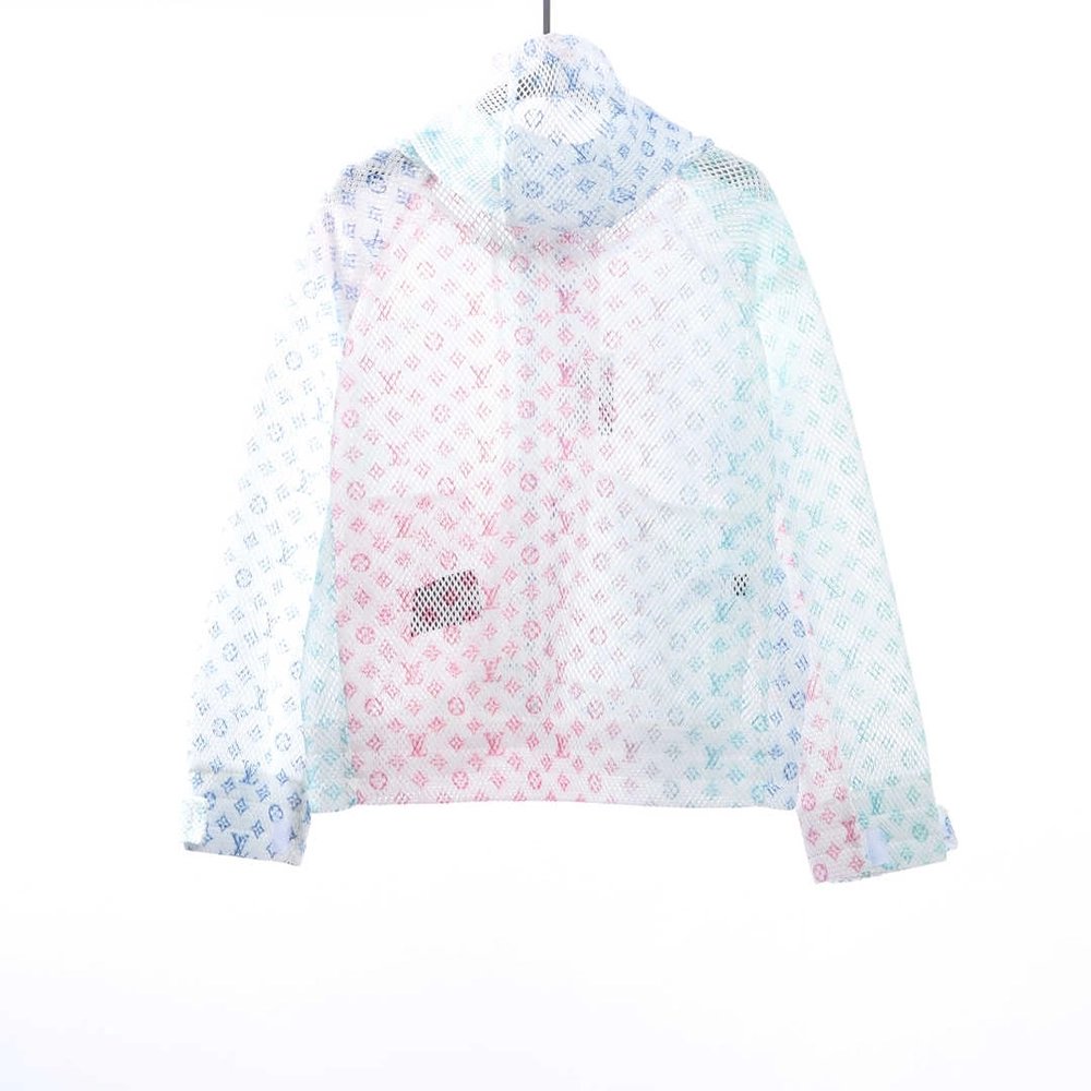 Louis Vuitton Gradient Presbyopia Mesh Hooded Jacket TSK1,Louis Vuitton Jacket,Jacket,APPAREL