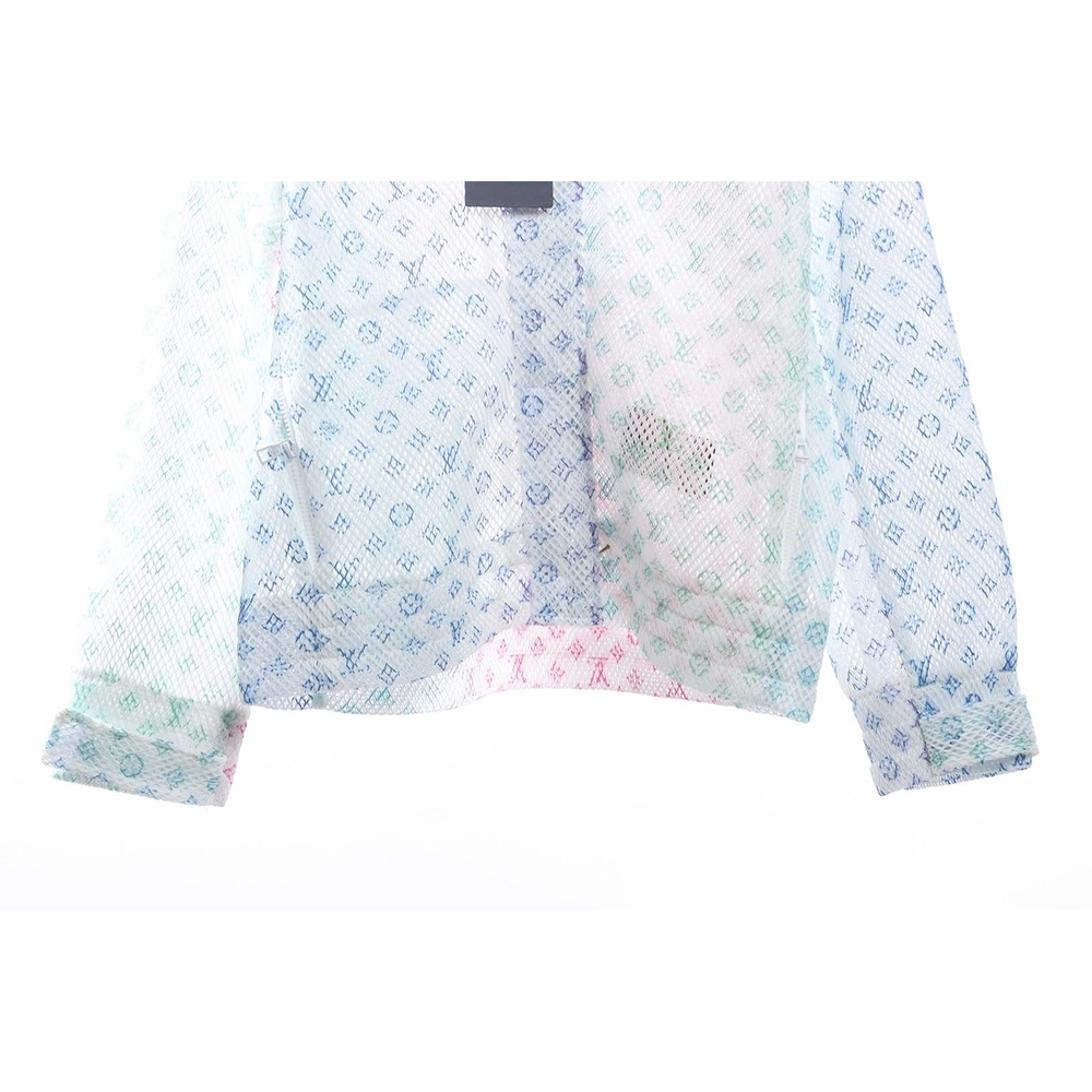 Louis Vuitton Gradient Presbyopia Mesh Hooded Jacket TSK1,Louis Vuitton Jacket,Jacket,APPAREL