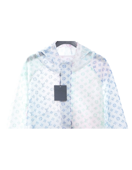 Louis Vuitton Gradient Presbyopia Mesh Hooded Jacket TSK1,Louis Vuitton Jacket,Jacket,APPAREL