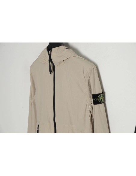 STONE ISLAND 23SS Solid Color Zipper Hooded Jacket,Stone Island Jacket,Jacket,APPAREL