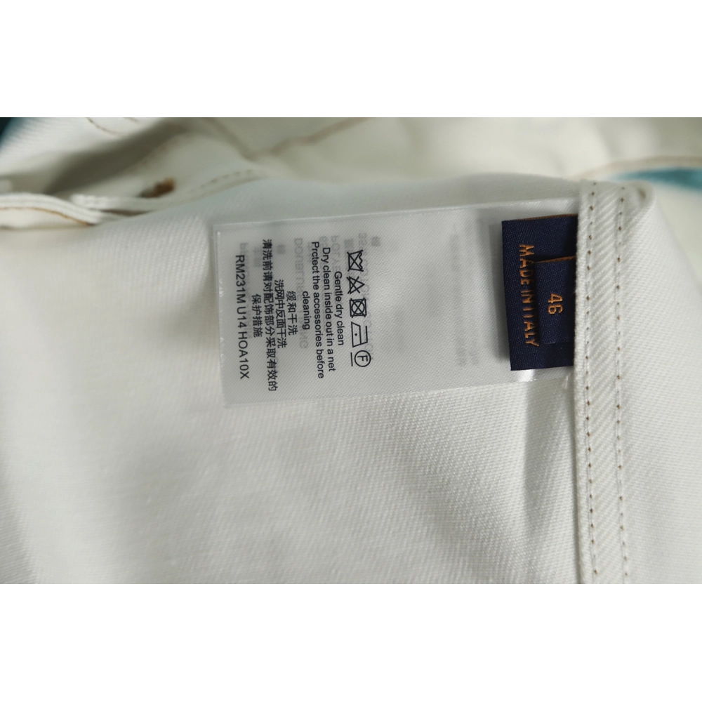 Louis Vuitton 22FW crushed ice blue splash ink denim jacket,Louis Vuitton Jacket,Jacket,APPAREL