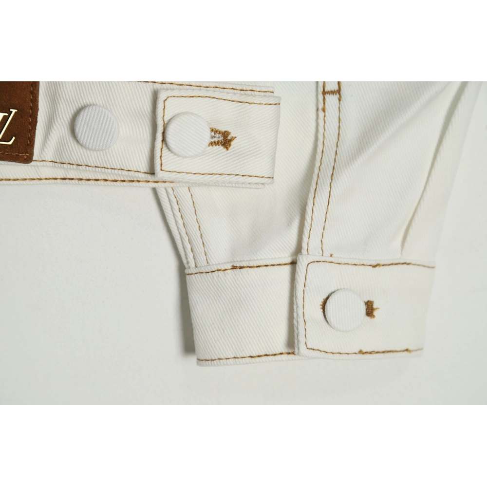 Louis Vuitton 22FW crushed ice blue splash ink denim jacket,Louis Vuitton Jacket,Jacket,APPAREL