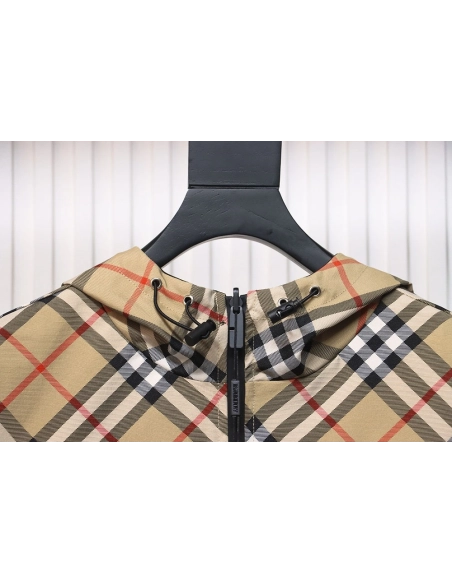 Burberry Check Warhorse Reversible Hooded Jacket,Burberry Jacket,Jacket,APPAREL