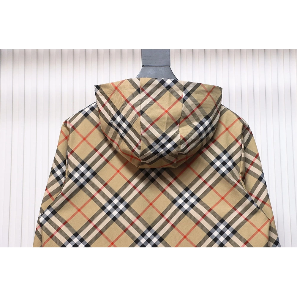 Burberry Check Warhorse Reversible Hooded Jacket,Burberry Jacket,Jacket,APPAREL