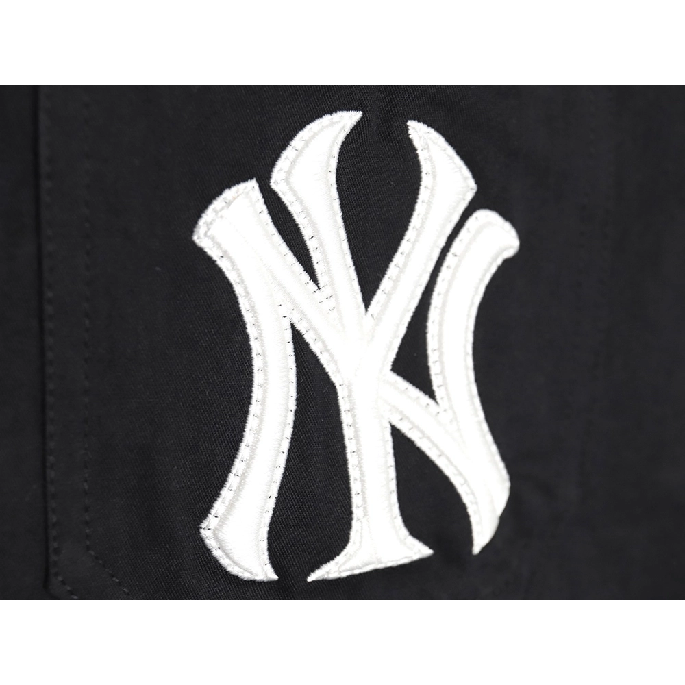 MLB Back Logo longsleeved shirt autumn heavy embroidered Oxford shirt jacket,MLB Jacket,Jacket,APPAREL