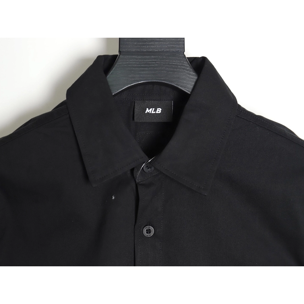 MLB Back Logo longsleeved shirt autumn heavy embroidered Oxford shirt jacket,MLB Jacket,Jacket,APPAREL