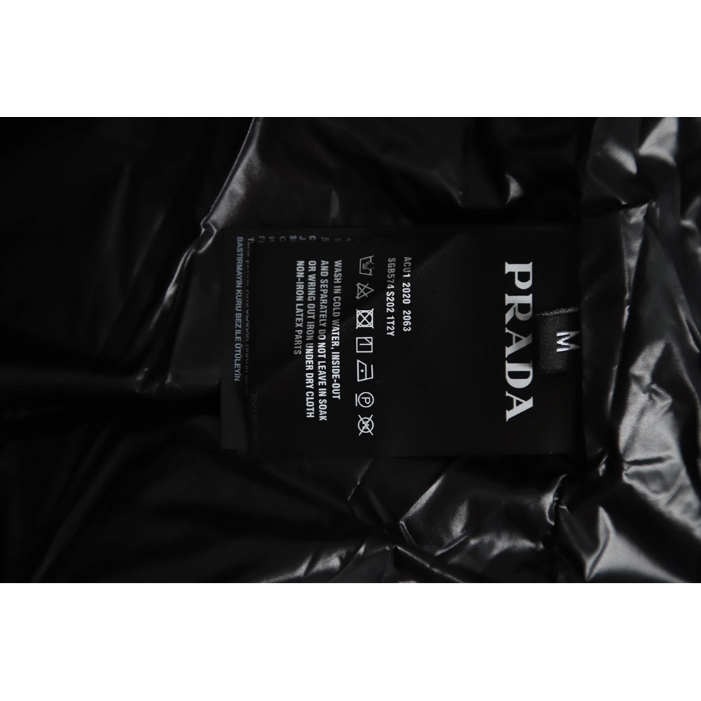 Prada 21Fw red stripe logo down jacket,Prada Jacket,Jacket,APPAREL