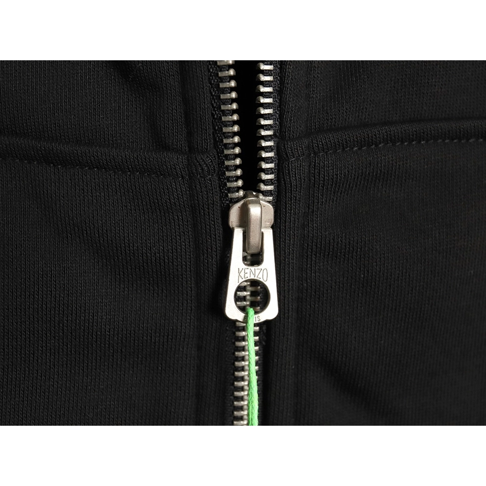 Kenzo black and white lettering zipup hooded jacket,Kenzo Jacket,Jacket,APPAREL