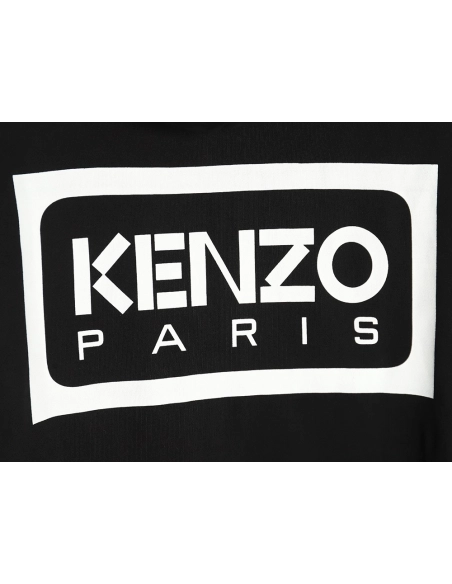 Kenzo black and white lettering zipup hooded jacket,Kenzo Jacket,Jacket,APPAREL
