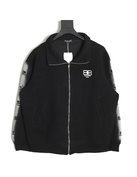 Balenciaga washed lock embroidered jacket,Balenciaga Jacket,Jacket,APPAREL