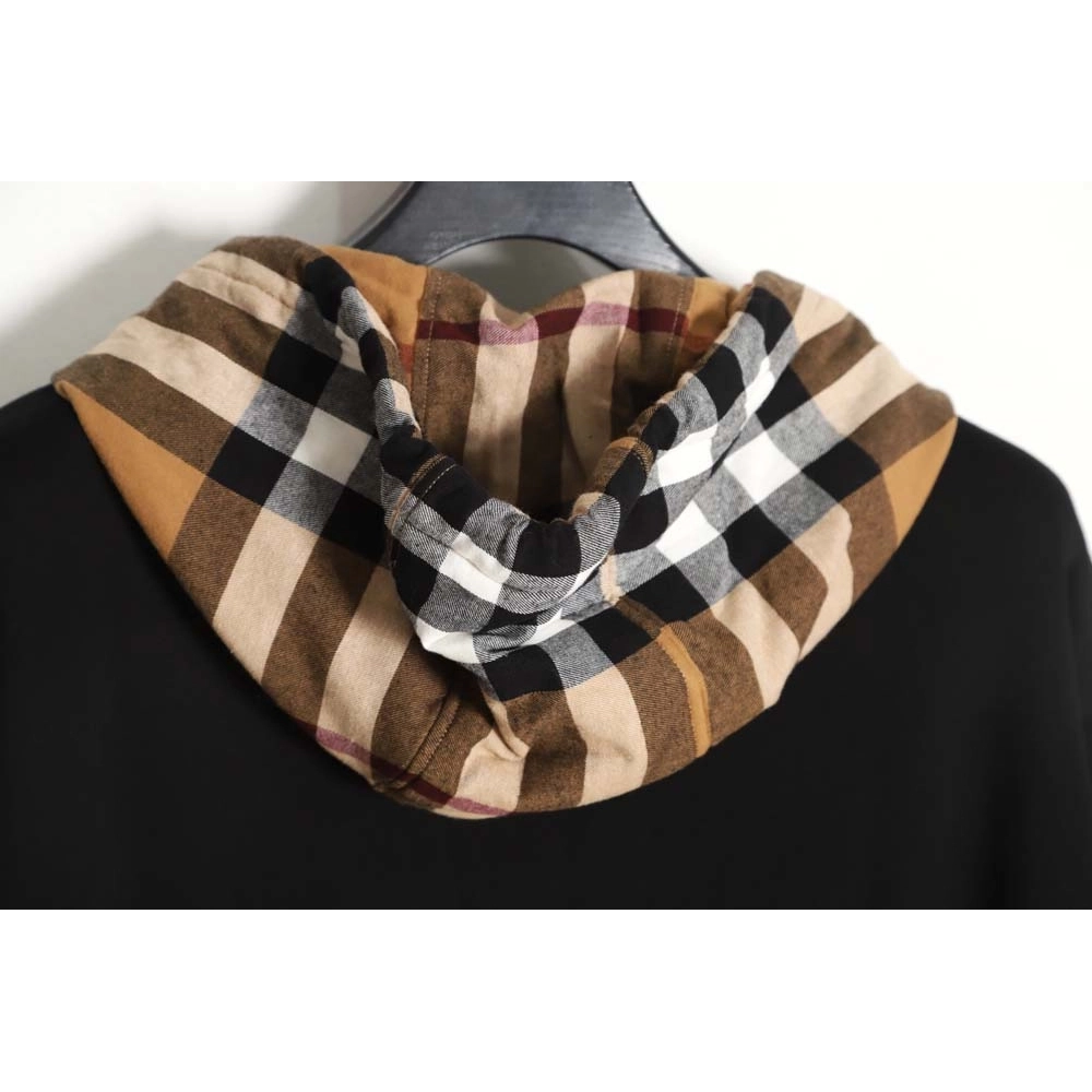 Burberry BBR 22FW plaid patchwork zipper hooded jacket,Burberry Jacket,Jacket,APPAREL