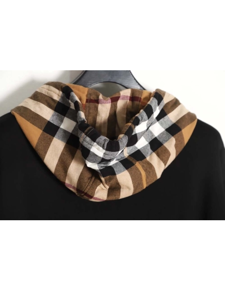 Burberry BBR 22FW plaid patchwork zipper hooded jacket,Burberry Jacket,Jacket,APPAREL