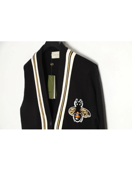Gucci 23Fw Chest Bee Wool Cardigan Jacket,Gucci Jacket,Jacket,APPAREL