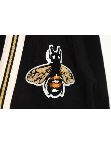 Gucci 23Fw Chest Bee Wool Cardigan Jacket,Gucci Jacket,Jacket,APPAREL