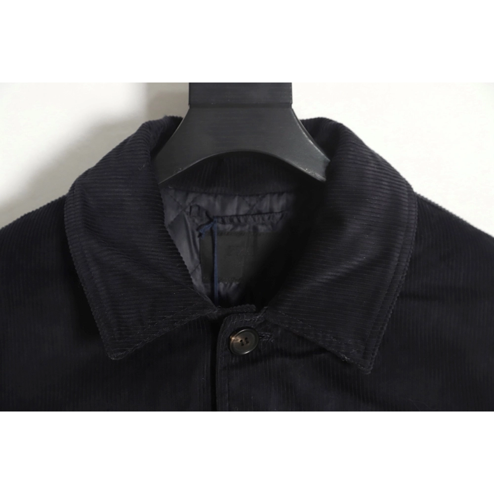 PRADA 23FW pocket corduroy longsleeved shirt jacket navy blue,Prada Jacket,Jacket,APPAREL