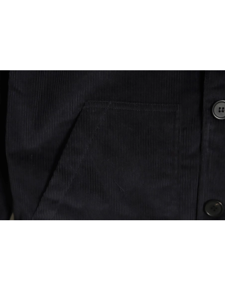 PRADA 23FW pocket corduroy longsleeved shirt jacket navy blue,Prada Jacket,Jacket,APPAREL