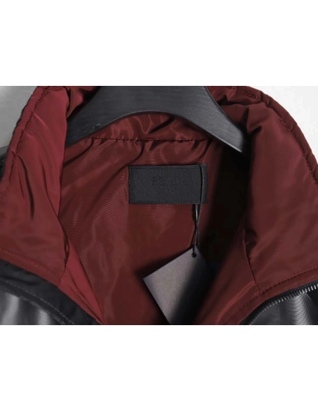 Prada 23Fw red striped cotton jacket_CM_1,Prada Jacket,Jacket,APPAREL